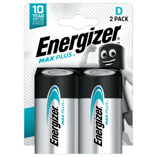 2 Piles alcalines LR20 (D) Max Plus - ENERGIZER