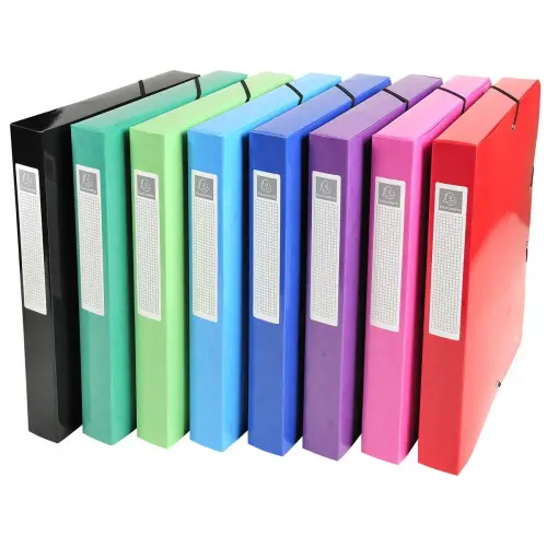 8 Bo&icirc;tes de classement  Iderama- Dos 4 cm - assortis - EXACOMPTA 