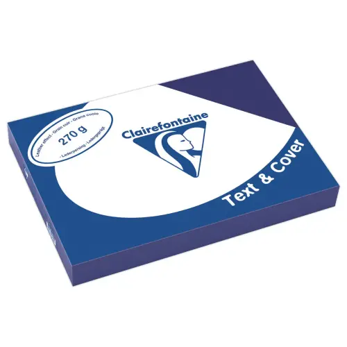 100 Couvertures grain cuir Text&Cover - A4 - 270g  - bleu fonc&eacute; - CLAIRFONTAINE 