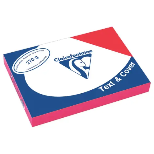100 Couvertures grain cuir Text&Cover - A4 - 270g - Rouge - CLAIREFONTAINE