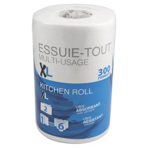 10 Rouleaux d'essuie-mains compacts multi-usages - 300 feuilles 