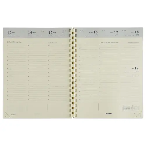 Agenda semainier Timing - 17,1x22 cm - Assortis - Janvier à décembre - BREPOLS