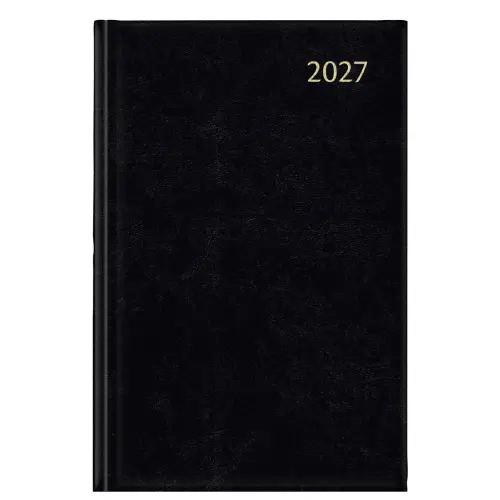 Agenda journalier carr&eacute;  Folio FA211 1jour/page 14X21 cm Noir - Janvier &agrave; d&eacute;cembre - AURORA 