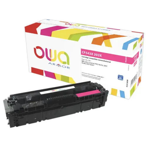 Toner &eacute;q. HP CF543X - Haute capacit&eacute; - Magenta - OWA 