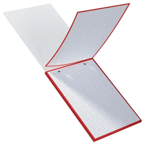 Bloc 30 feuilles de fiches bristol rouge A5 5x5