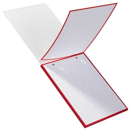 Bloc 30 feuilles de fiches bristol rouge A5 5x5