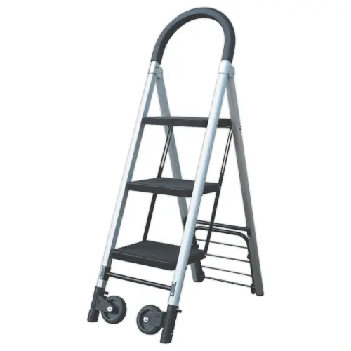 Escabeau diable pliable avec 3 marches 