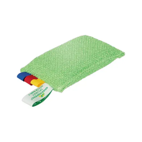 &Eacute;ponge microfibre abrasive 9x15 verte 