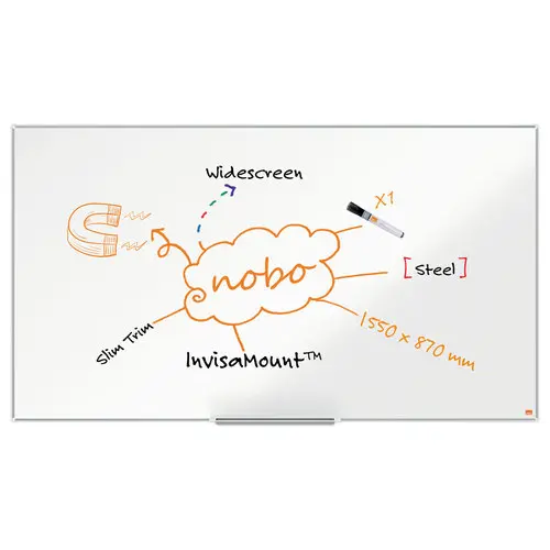 Tableau blanc magnétique - 155 x 87 cm - Impression Pro - NOBO