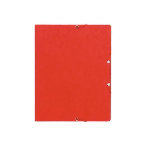 10 Chemises &agrave; &eacute;lastiques sans rabats - carte 360g - Rouge - EXACOMPTA 