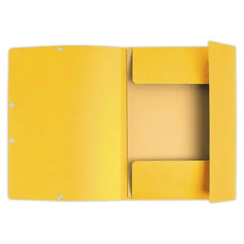 10 Chemises 3 rabats à élastiques 360 g - Dos de 1,5 cm - Jaune - EXACOMPTA