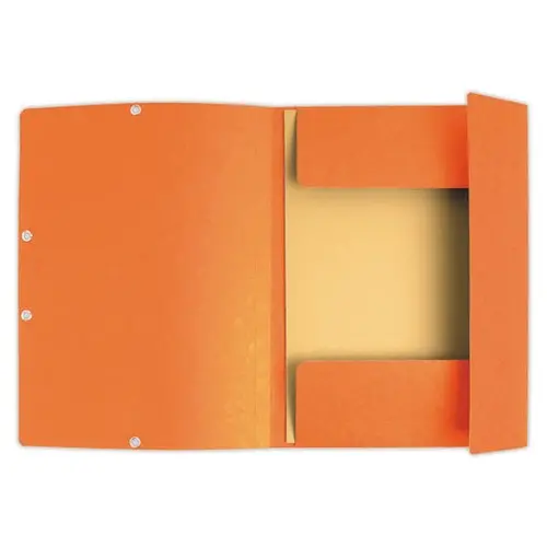 10 Chemises 3 rabats à élastiques 360 g - Dos de 1,5 cm - Orange - EXACOMPTA