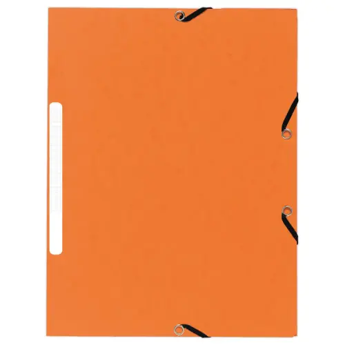 10 Chemises 3 rabats à élastiques 360 g - Dos de 1,5 cm - Orange - EXACOMPTA