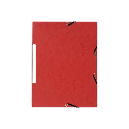 10 Chemises 3 rabats à élastiques 360 g - Dos de 1,5 cm - Rouge - EXACOMPTA