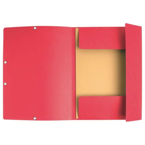 10 Chemises 3 rabats à élastiques 360 g - Dos de 1,5 cm - Rouge - EXACOMPTA