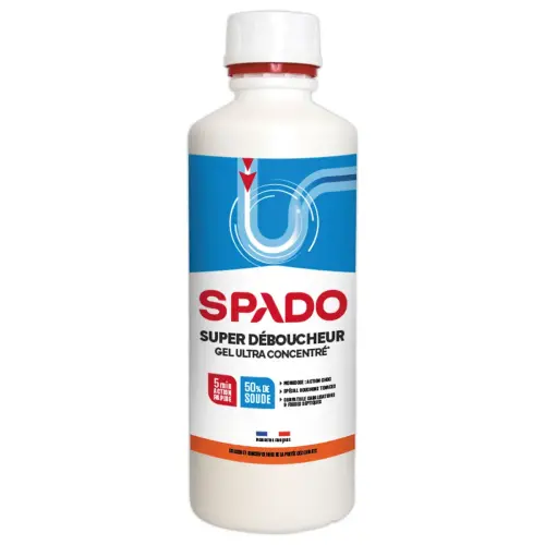 Flacon 500 gr de super déboucheur SPADO