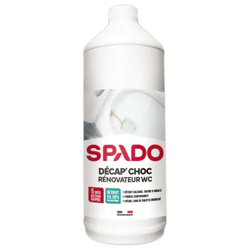 Flacon 1 litre de D&eacute;cap' choc r&eacute;novateur WC SPADO 