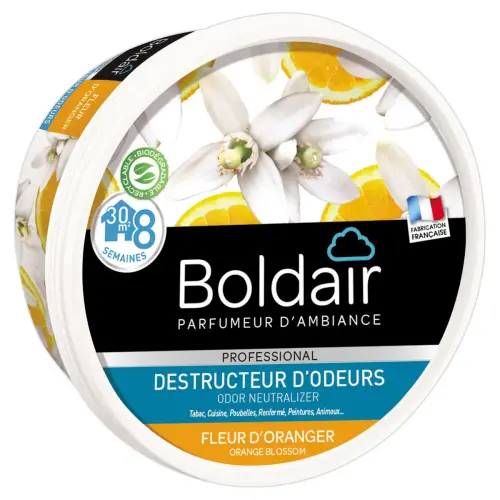 Gel solide destructeur d'odeurs - 300g - Parfum fleur d'oranger - BOLDAIR