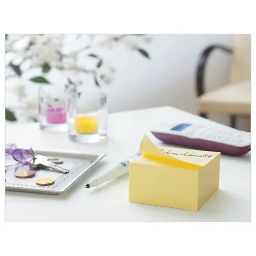 Bloc-cube de notes repositionnables - Jaune - POST-IT 