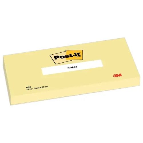 Notes repositionnables - 76 x 127 mm - Jaune pastel - POST-IT 