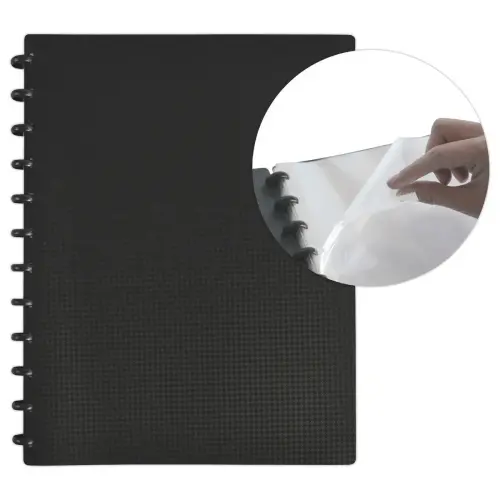Prot&egrave;ge-documents modulable VARIOZIP - 30 poches  - noir - OXFORD 