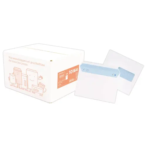 500 Enveloppes blanches avec fenêtre - 80 g - 162 x 229 mm - GPV EVERYDAY