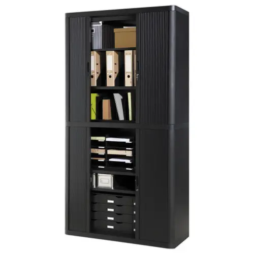 Armoire rideaux EasyOffice - Noir - PAPERFLOW 