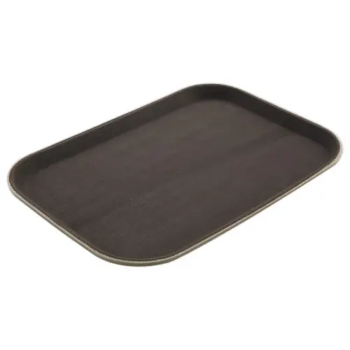 Plateau de service rectangulaire - 35 x 25 cm - Marron
