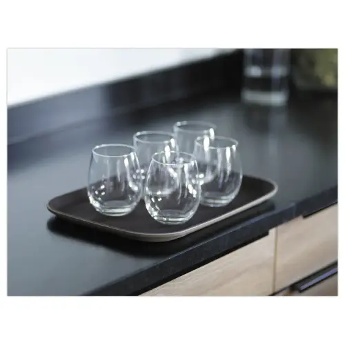 Plateau de service rectangulaire - 35 x 25 cm - Marron