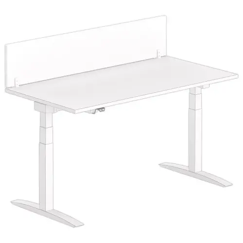 Cloisonnette pour bureau L 160 blanc/blanc