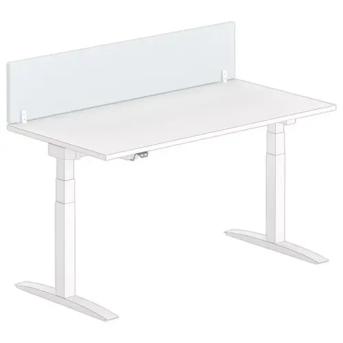 Cloisonnette pour bureau L. 160 gris/blanc 