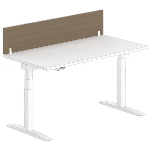 Cloisonnette pour bureau L. 160 noyer/blanc 