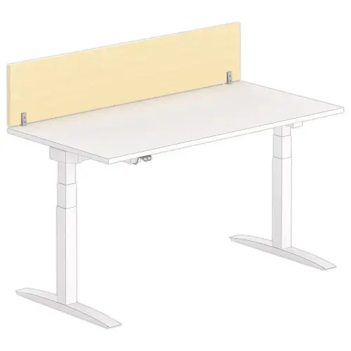 Cloisonnette pour bureau L. 160 h&ecirc;tre/alu 