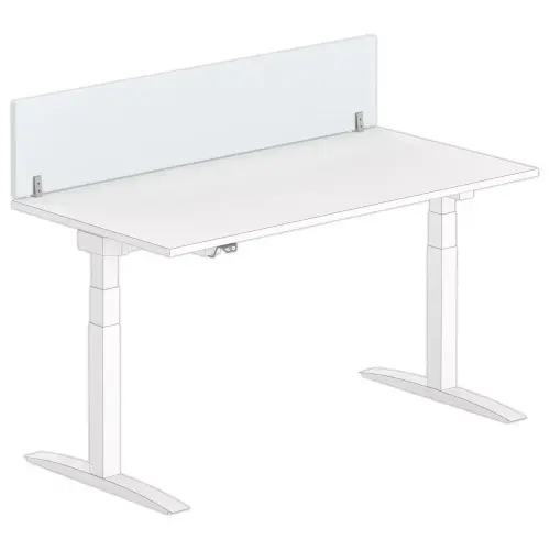 Cloisonnette pour bureau L. 160 gris/alu 