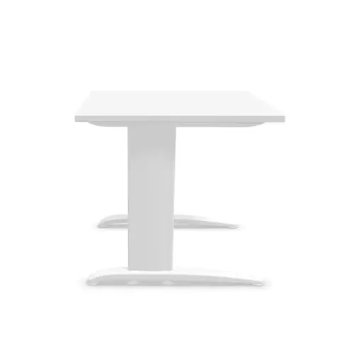 Table 80 x 80 blanc - pieds blanc
