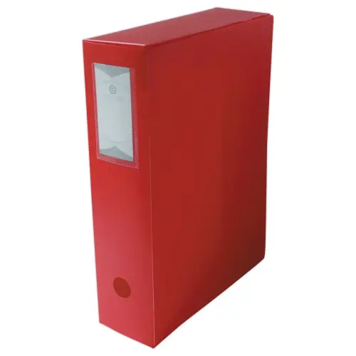 Boîte de classement en polypropylène opaque- Dos 8 cm - rouge - FIDUCIAL