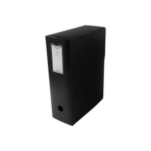 Boîte de classement polypropylène opaque - Dos 10 cm - Noir - Fiducial