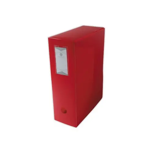 Boîte de classement en polypropylène opaque- Dos 10 cm - rouge - FIDUCIAL