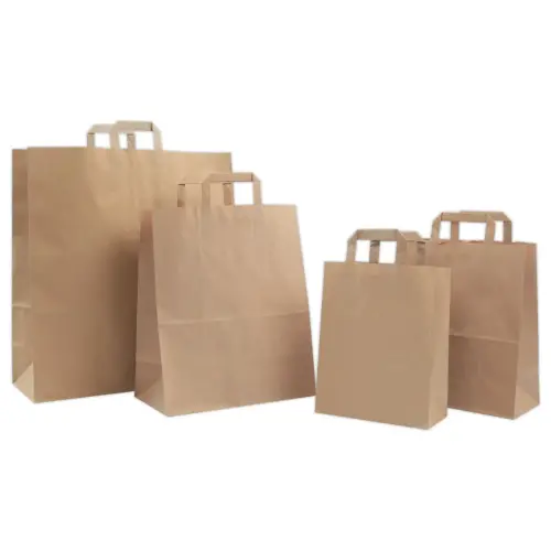 250 Sacs kraft recyclé brun fond 110 x 220x H 280 mm OK contact alim