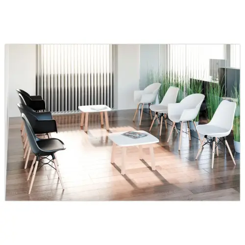 2 Fauteuils WISEMAN pieds hêtre assise noire montées