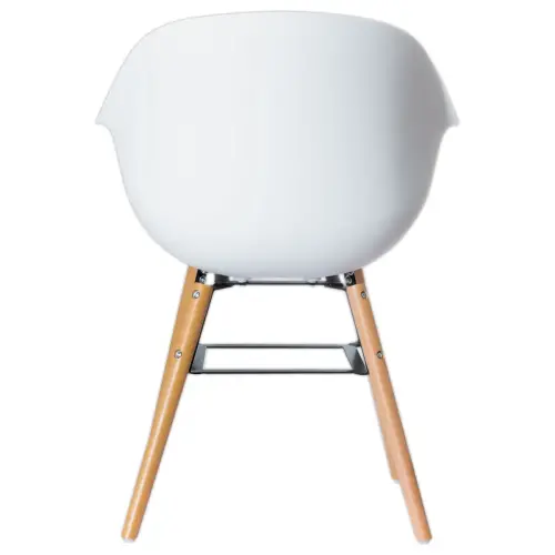 2 Fauteuils WISEMAN pieds hêtre assise blanche montés