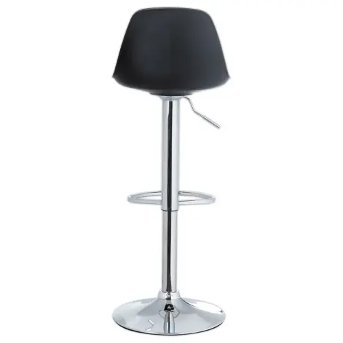 2 Tabourets BOBBA pied alu assise noire