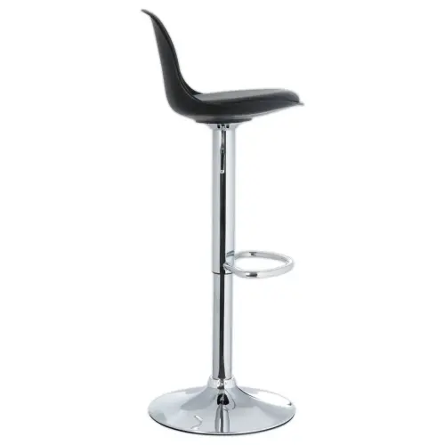 2 Tabourets BOBBA pied alu assise noire montés