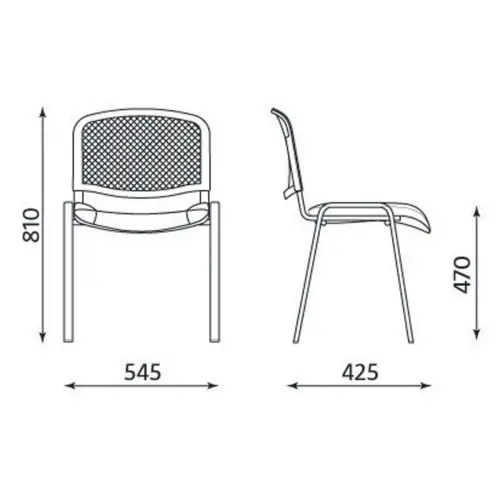 Chaise confort Iso - Gris