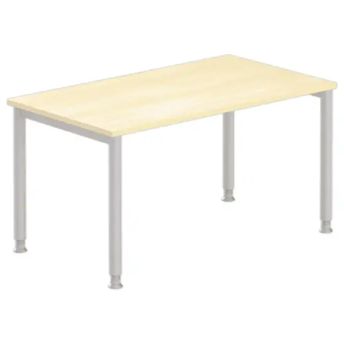 Table 160 x 80 hêtre - pieds aluminium
