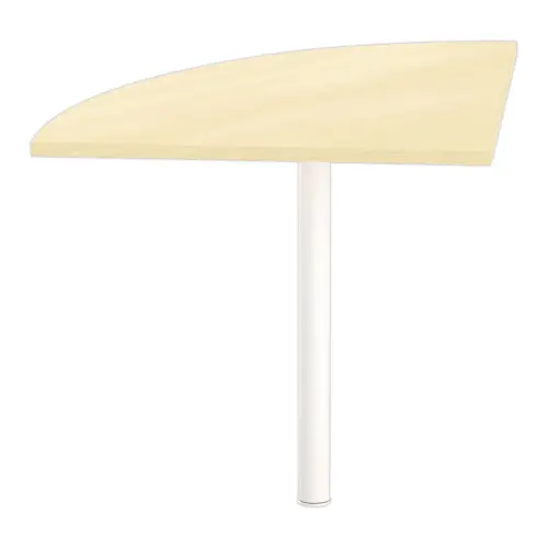 Angle liaison bureau 1 pied h&ecirc;tre/blanc 