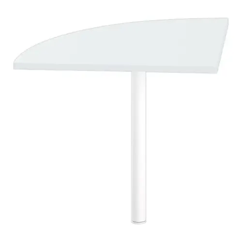 Angle liaison bureau 1 pied gris/blanc