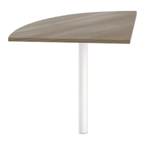 Angle liaison bureau1 pied noyer/blanc