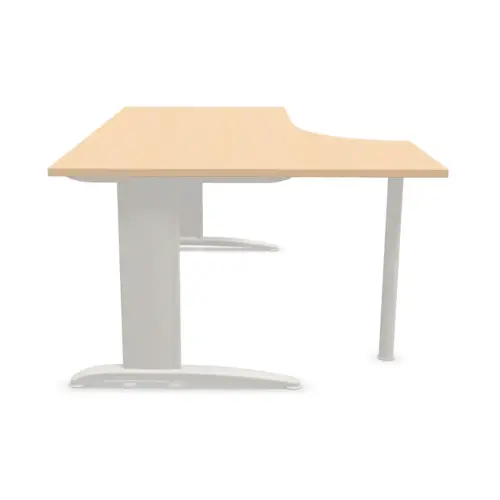 Bureau BUENOS AIRES compact retour à gauche hêtre/alu, L180