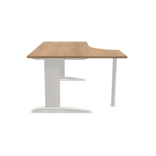 Bureau BUENOS AIRES compact retour à gauche noyer/alu, L180